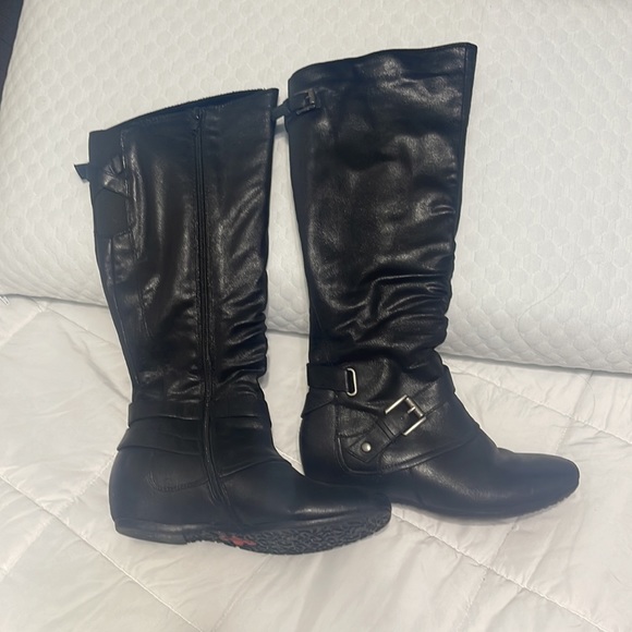 bare trap knee high boots